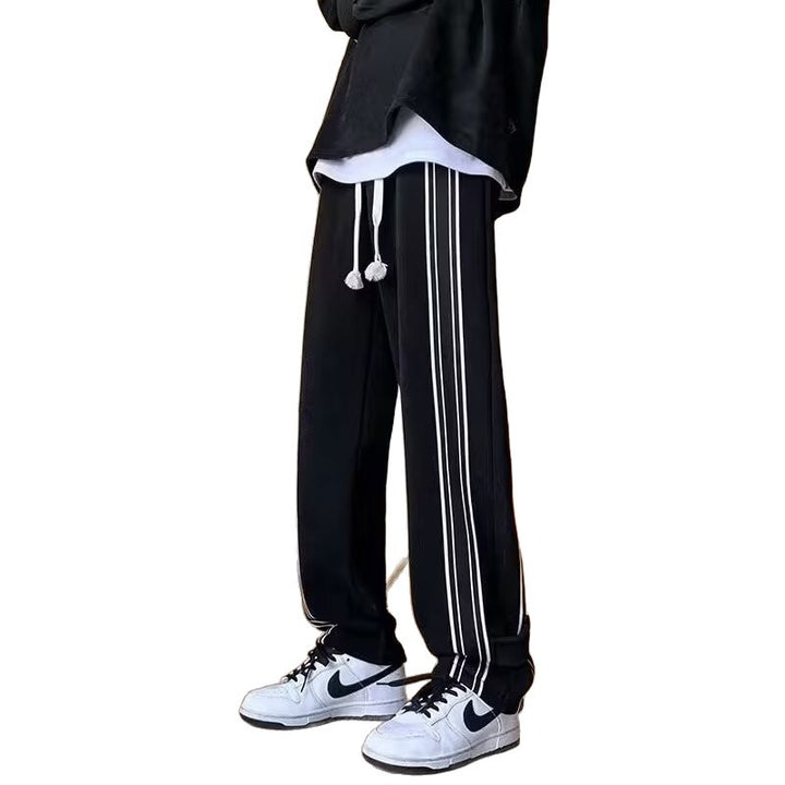 Herren Modische Relaxed-Fit Jogginghose mit seitlichen Streifen Drune