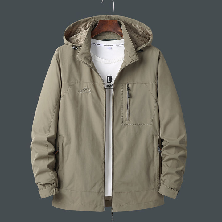 Herren Technische Outdoorjacke mit verstellbarer Kapuze Drune