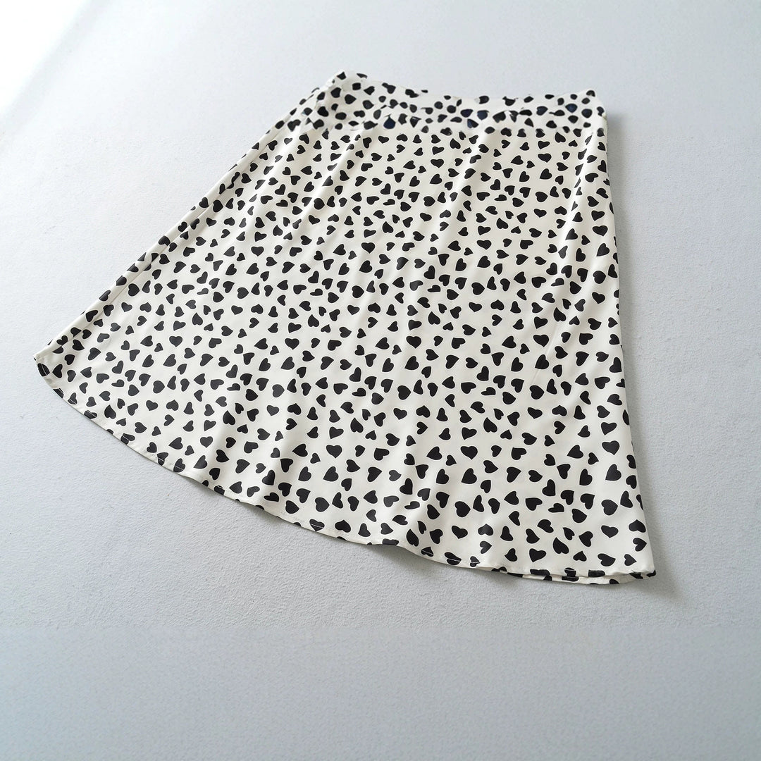 Damen Leichter Midirock aus Chiffon mit Leoprint und elastischem Bund Drune