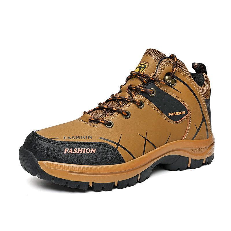 Herren knöchelhoher Outdoor‑Trekkingstiefel aus robustem Synthetik mit verstärkter Zehenkappe und griffiger Mehrzonen‑Profilsohle Drune