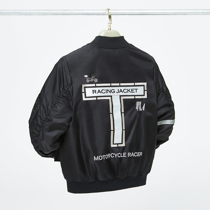 Herren Bomberjacke im Fliegerjackenstil mit reflektierenden Streifen, Utility‑Taschen und leichter Thermofütterung Drune