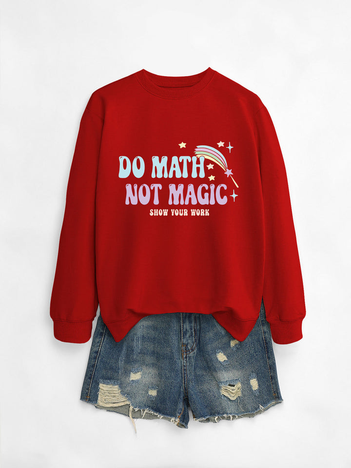 Damen lässiger Sweatshirt mit inspirierendem Mathematikmotiv Drune