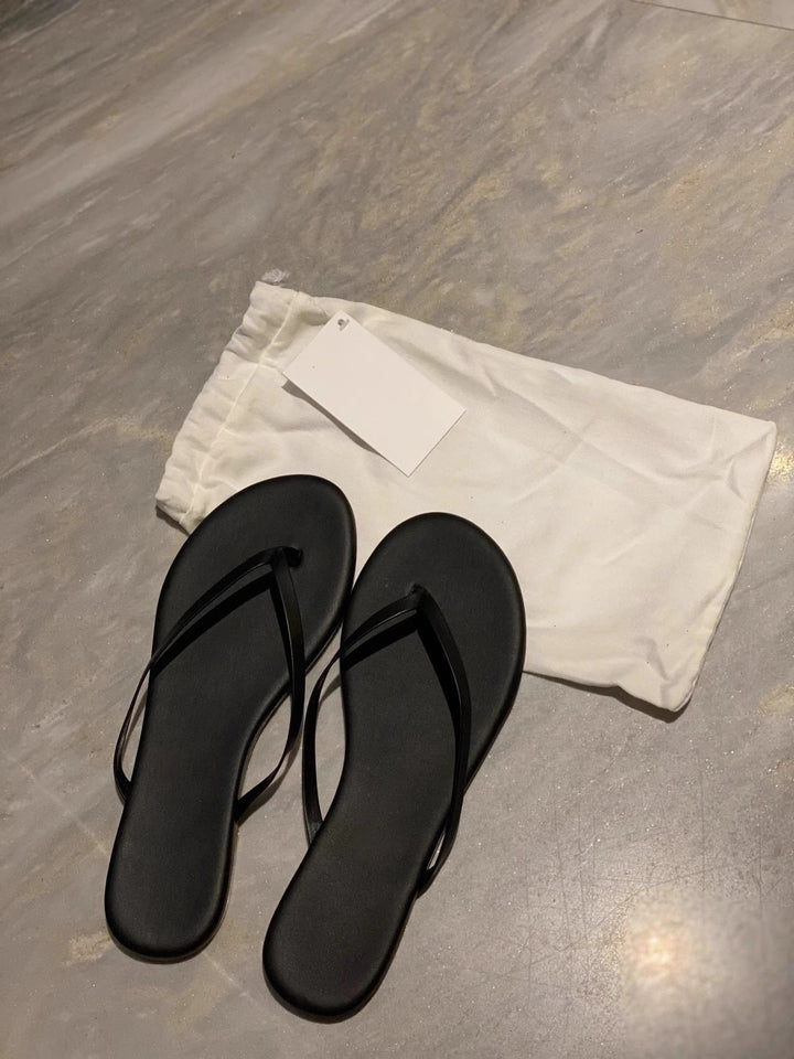 Damen Elegante Flip-Flops mit schimmerndem Riemen und komfortabler Sohle Drune