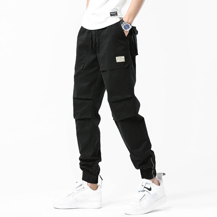 Herren Utility-Joggerhose im Tapered-Cut mit großen Klappfächern und elastischem Knöchelabschluss Drune