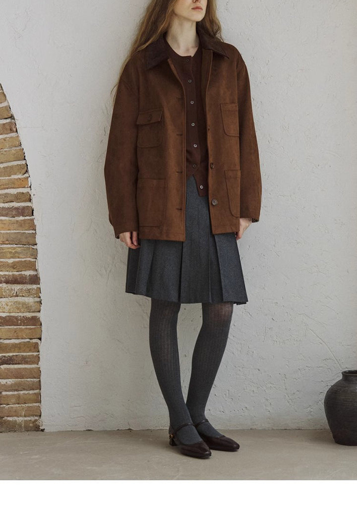 Damen Elegante Wildlederjacke Drune