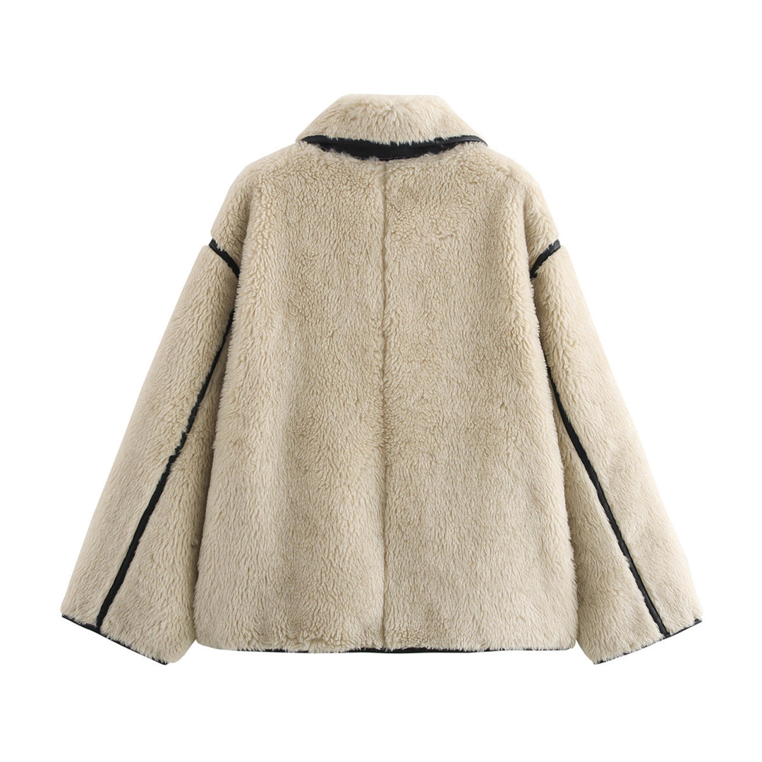 Damen kuschelige Fleecejacke Drune