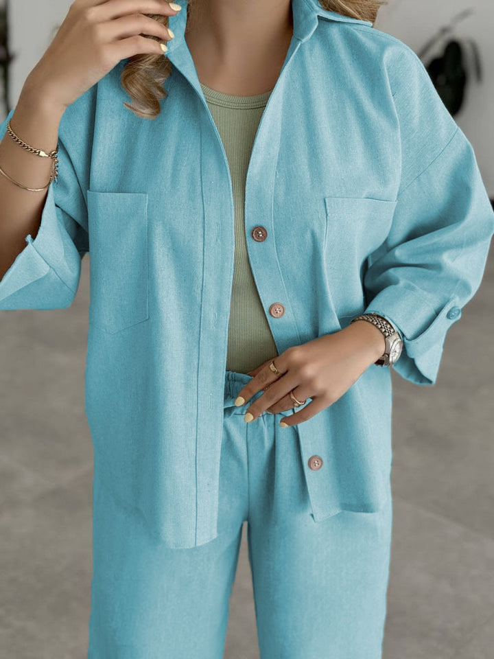 Damen lässige Hemd-Bluse Drune