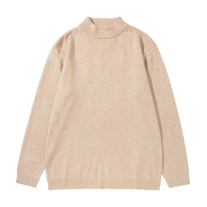 Unisex Minimalistischer Feinstrick-Mockneck mit extra breitem Rippsaum Drune