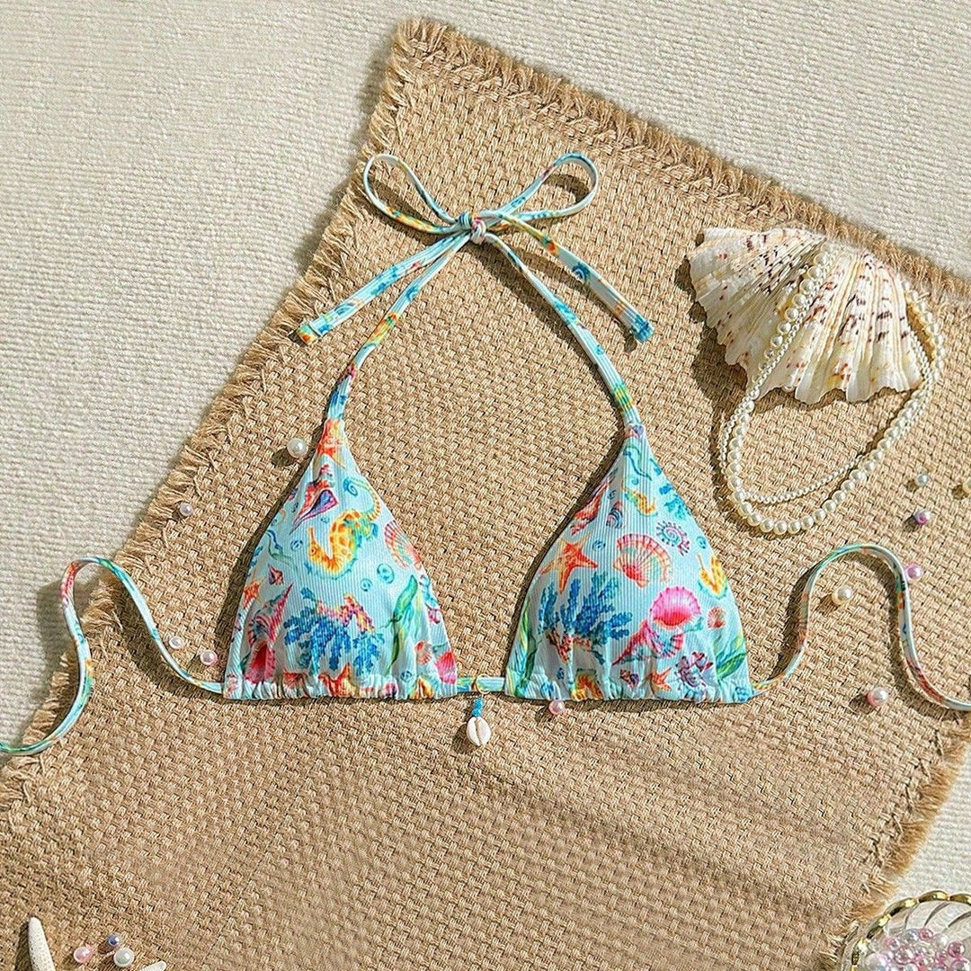 Damen Triangel-Bikini mit Muschel-Details Drune