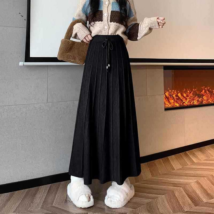Damen Eleganter und fließender Maxirock Drune