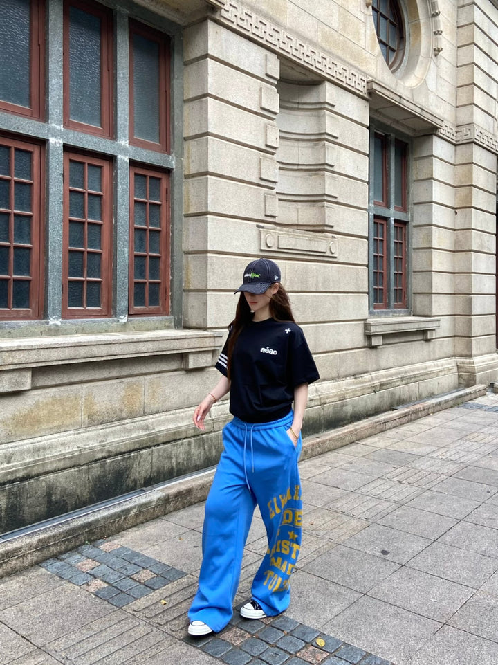 Damen Bequeme Breitbeinige Jogginghose Drune
