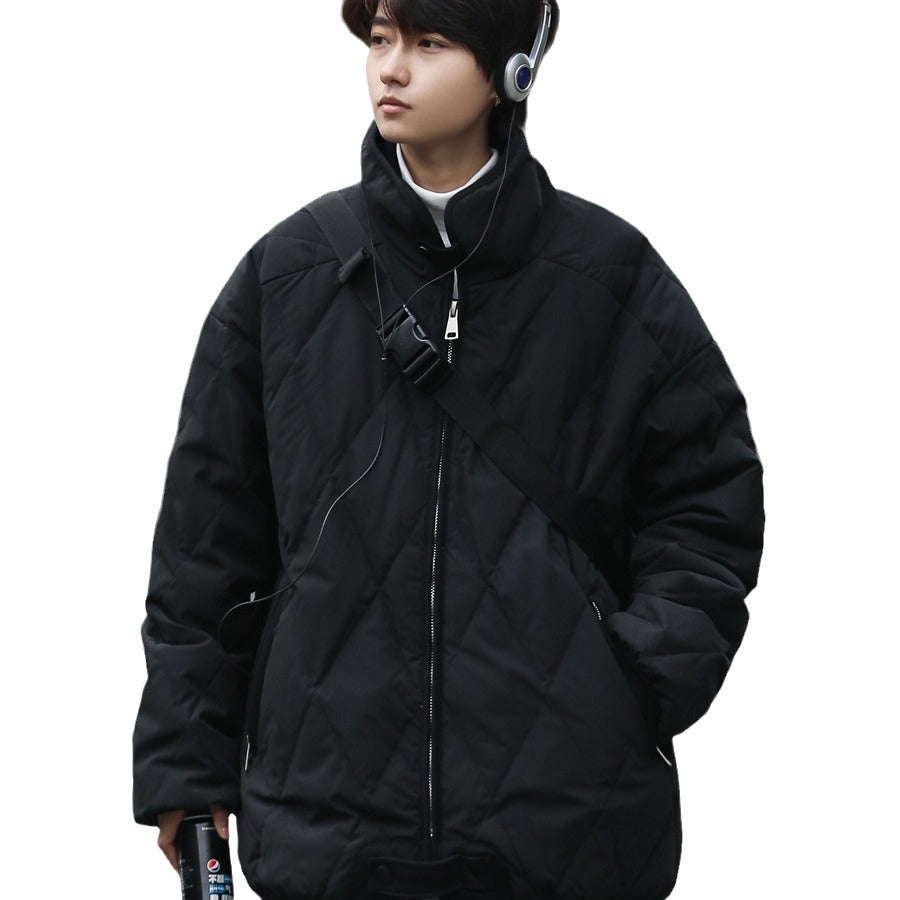 Damen gesteppte Winterjacke mit hohem Kragen und praktischen Taschen Drune