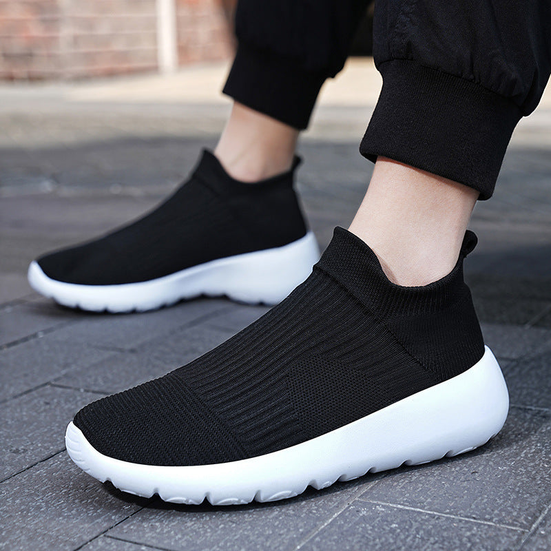 Unisex Elastischer Strick-Slipper mit nahtlosem Schaft und ergonomischer Leichtsohle Drune