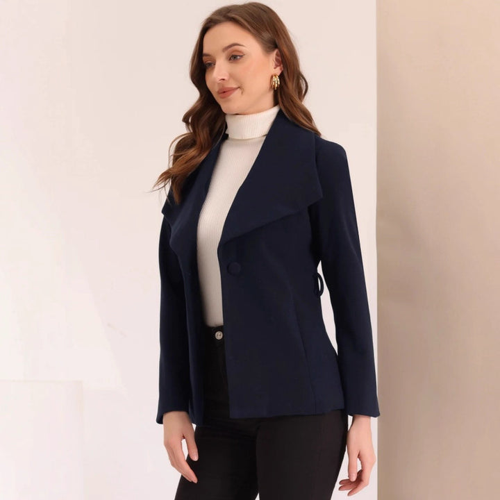 Damen modische Übergangsjacke mit asymmetrischem Revers Drune