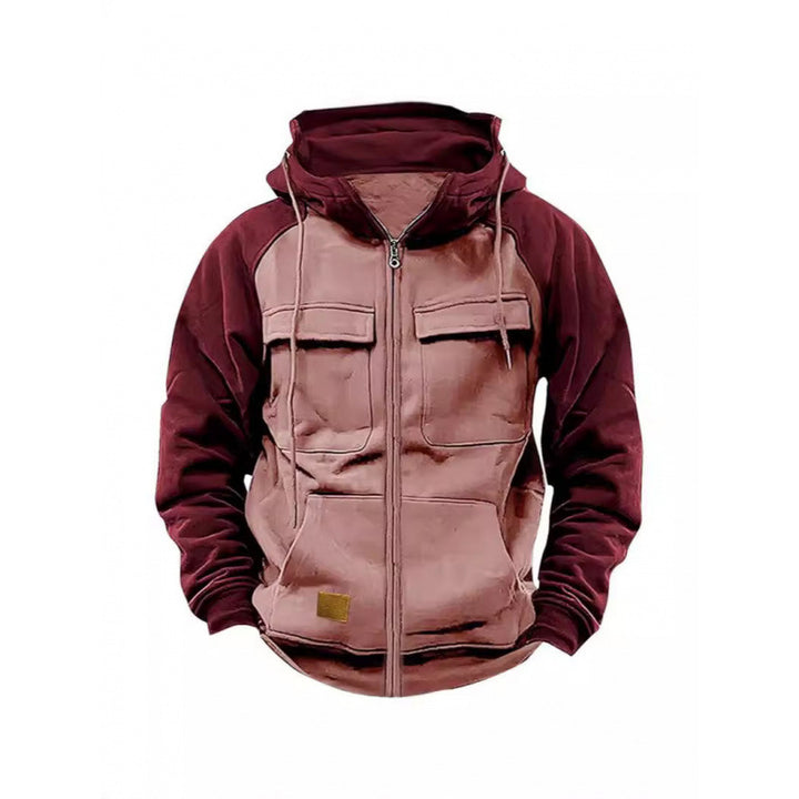 Herren Kapuzenjacke mit Cargo-Taschen und durchgehendem Reißverschluss Drune