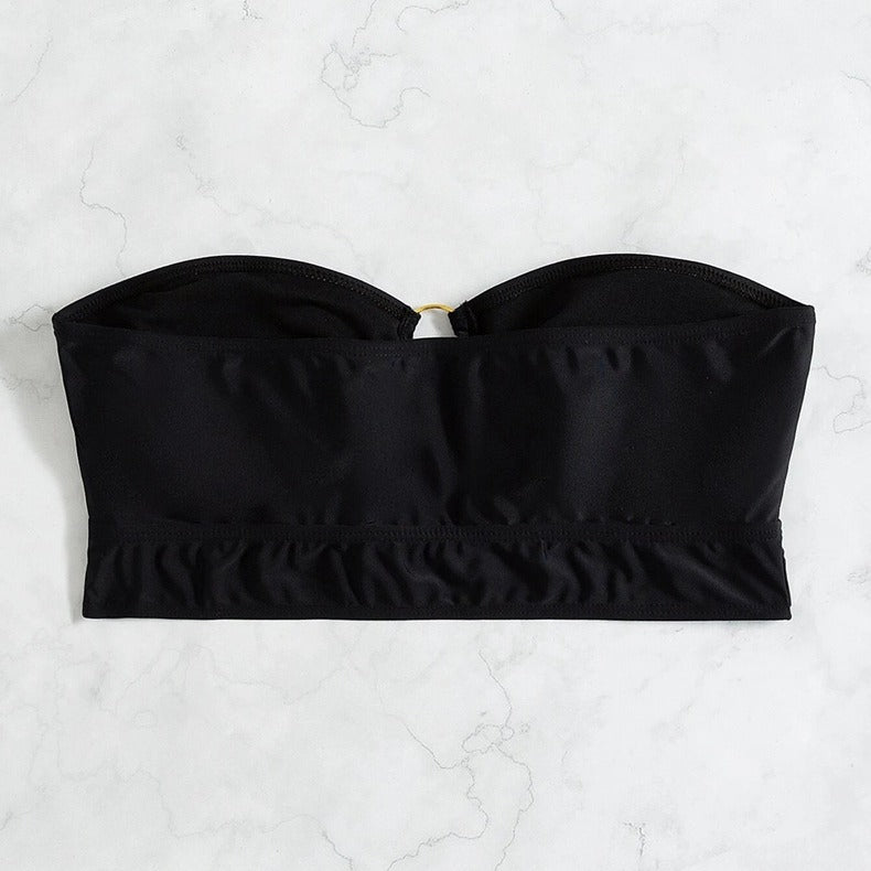 Damen Bandeau-Bikinioberteil mit dekorativen Ringakzenten Drune
