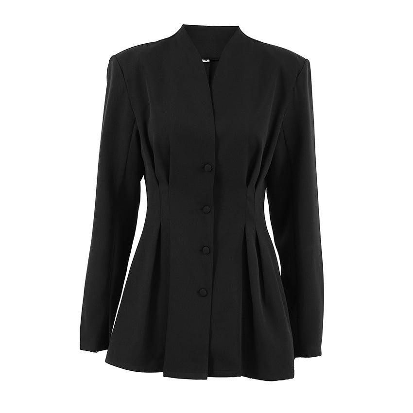 Damen Eleganter Blazer mit taillierten Akzenten Drune