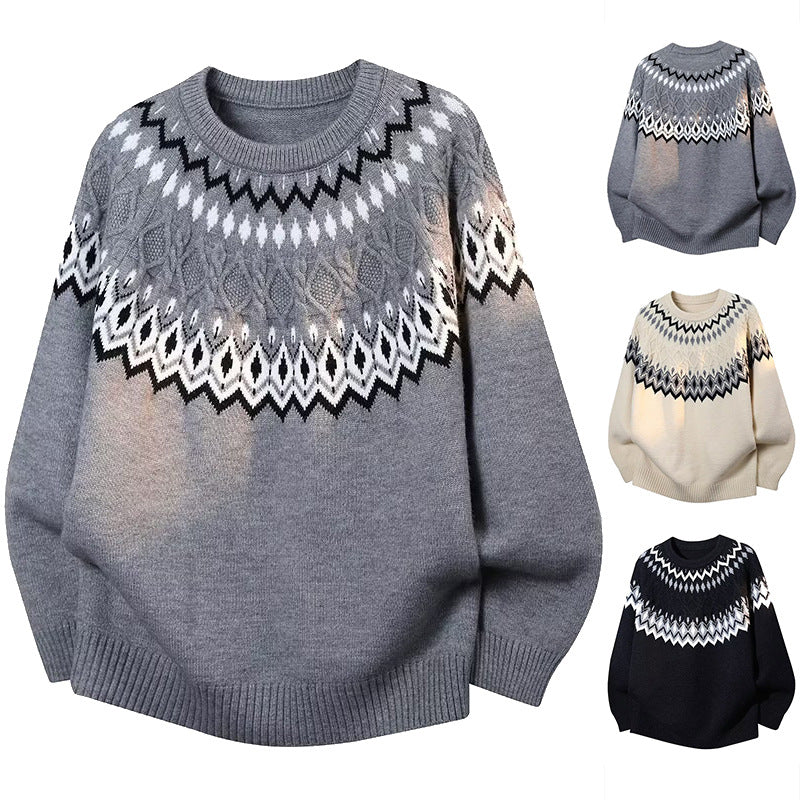 Damen Modischer Grobstrickpullover mit Zopfdesign Drune