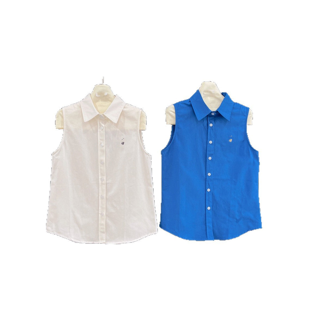Damen Klassische ärmellose Bluse Drune