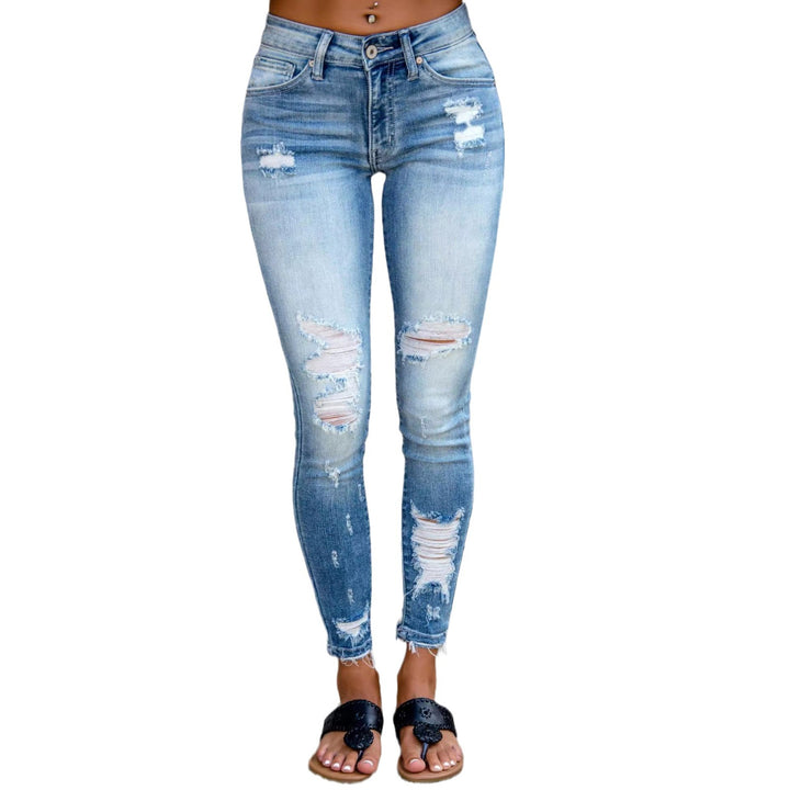 Damen Skinny Jeans mit modernen Ripped-Details Drune