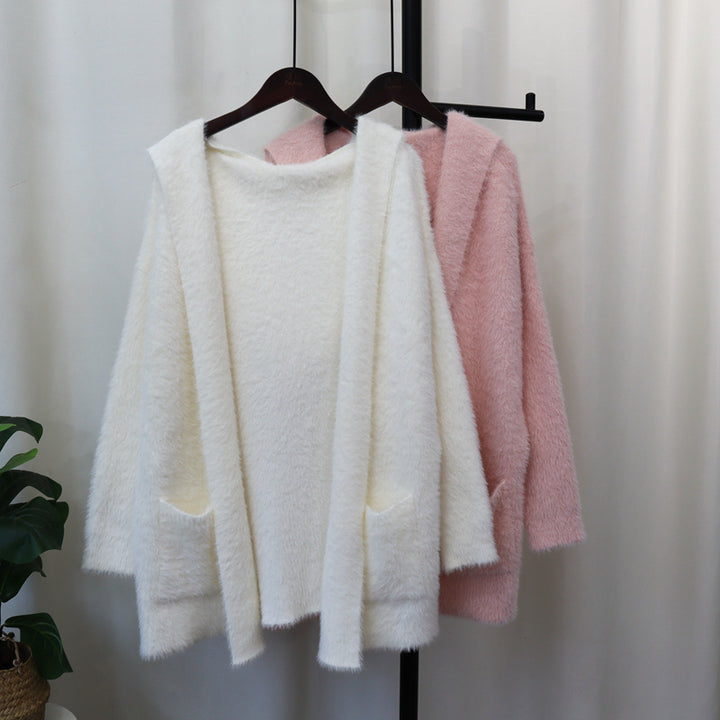 Damen Kuscheliger Cardigan mit langen Ärmeln und praktischen Taschen Drune