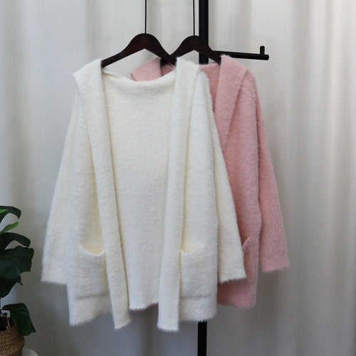 Damen Kuscheliger Cardigan mit langen Ärmeln und praktischen Taschen Drune