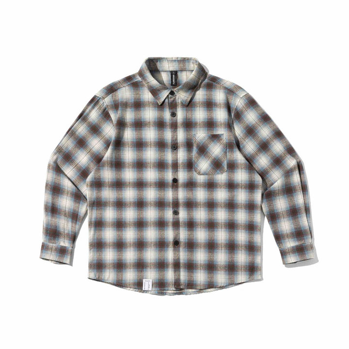 Herren Flanell‑Hemdjacke im Boxy‑Look mit weichem Brushed‑Finish und Brustpattentasche Drune