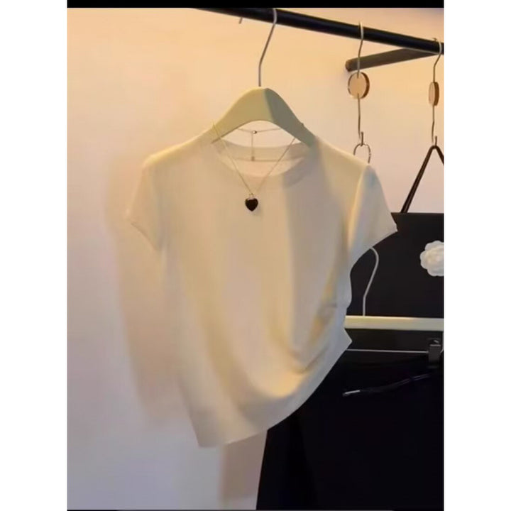 Damen lässiges Kurzarm-Strickshirt Drune