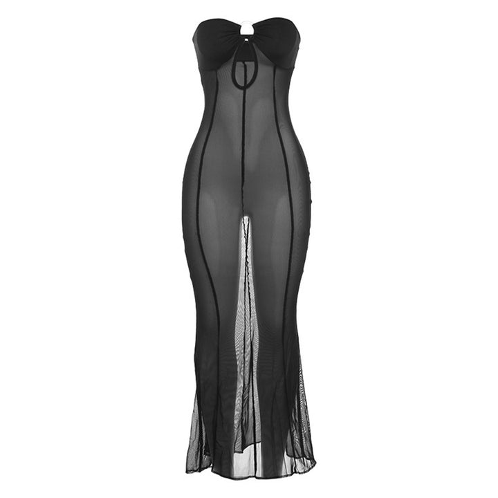 Damen Selbstbewusstes Strandkleid mit verführerischem Cut-Out und raffiniertem Knotendesign Drune