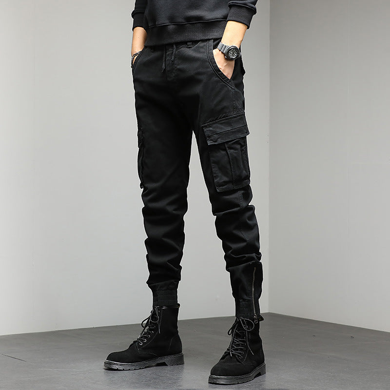 Herren Tapered Utility-Cargo-Jogger mit Tunnelzugbund, verstärkten Kniepartien & Mehrfach-Taschen Drune