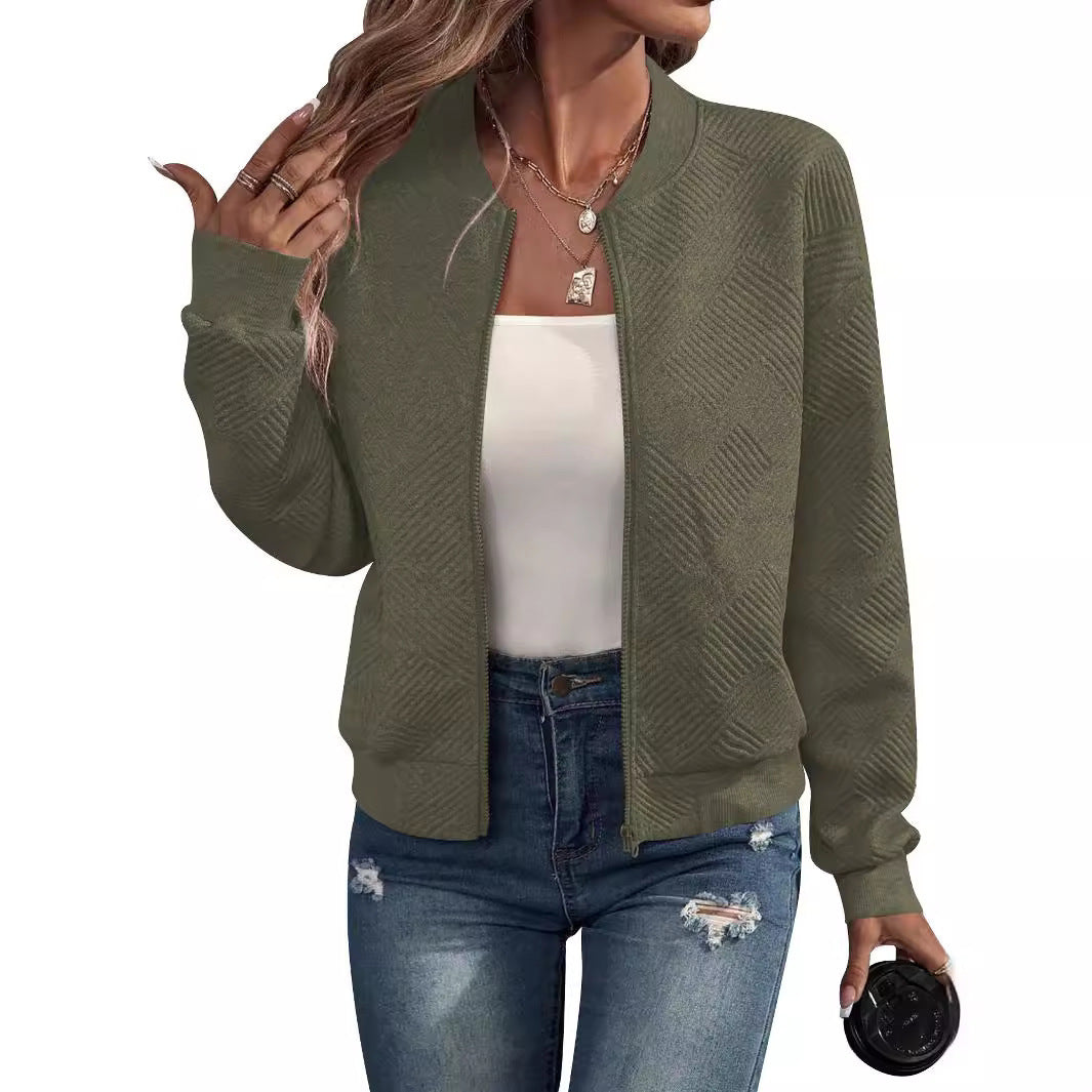 Damen elegante Strickjacke mit Reißverschluss und modernem Design Drune