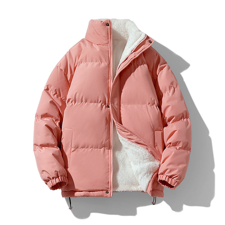 Herren kompakte Thermo-Pufferjacke mit weichem Teddyfutter, hochschließendem Stehkragen und verstellbarem Kordelzug Drune