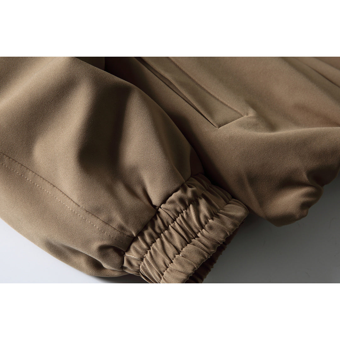 Herren Boxy-Blousonjacke im Overshirt-Stil mit Stehkragen und Riemen-Detail Drune