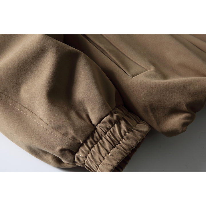 Herren Boxy-Blousonjacke im Overshirt-Stil mit Stehkragen und Riemen-Detail Drune