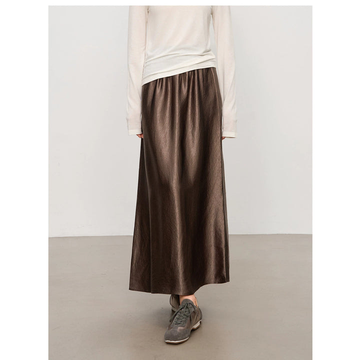 Damen Eleganter Maxirock aus hochwertigem Chiffon Drune
