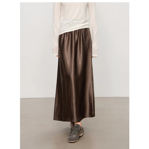 Damen Eleganter Maxirock aus hochwertigem Chiffon Drune