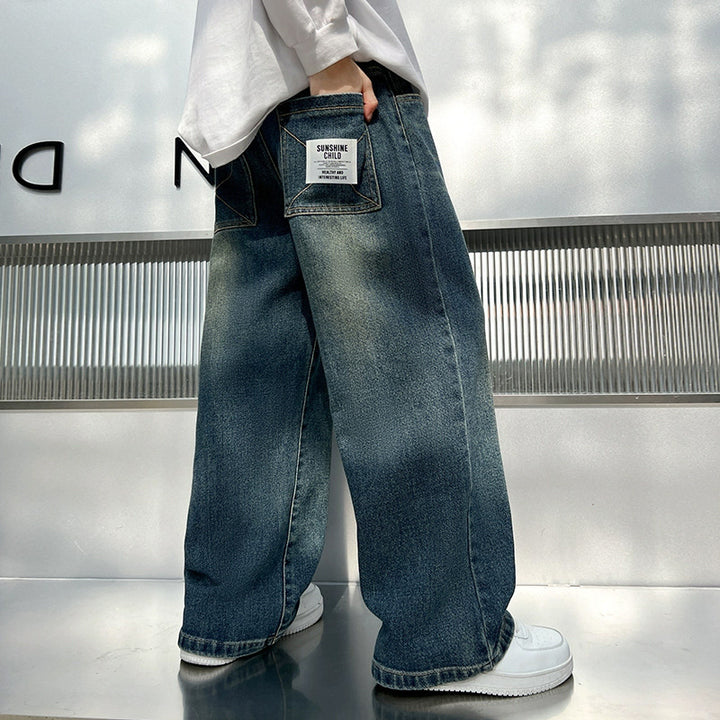 Herren weit geschnittene Denim-Hose Drune