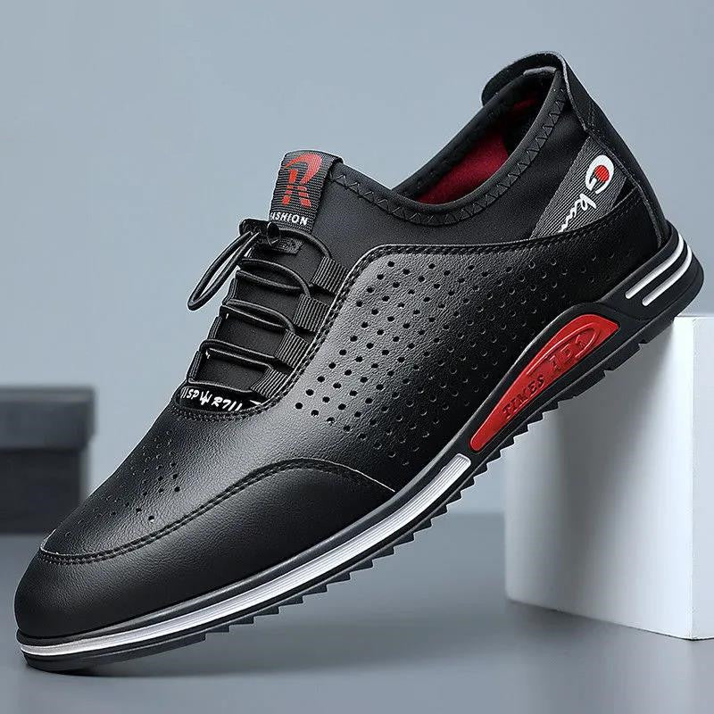 Herren Elastischer Freizeit-Sneaker mit Schnellzug-Lacing und stoßdämpfender EVA-Zwischensohle Drune