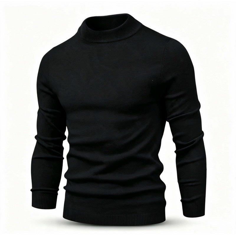 Herren Feinstrickpullover mit kurzem Stehkragen und schmaler Passform Drune