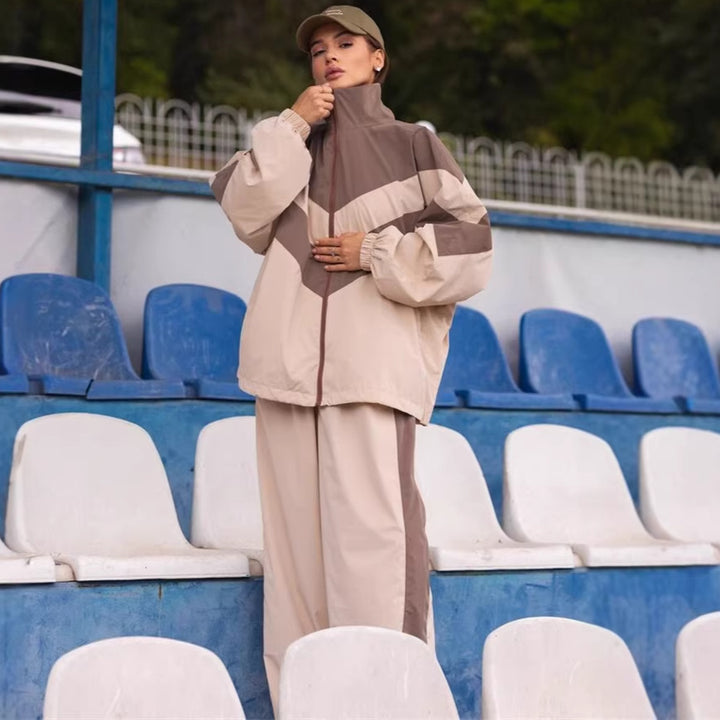 Damen Sportjacke und passende Hose mit farblich abgestimmtem Design Drune