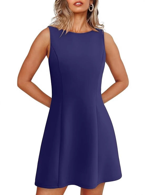 Damen A-Linien Kleid aus hochwertigem Stoff mit ergonomischem Schnitt Drune