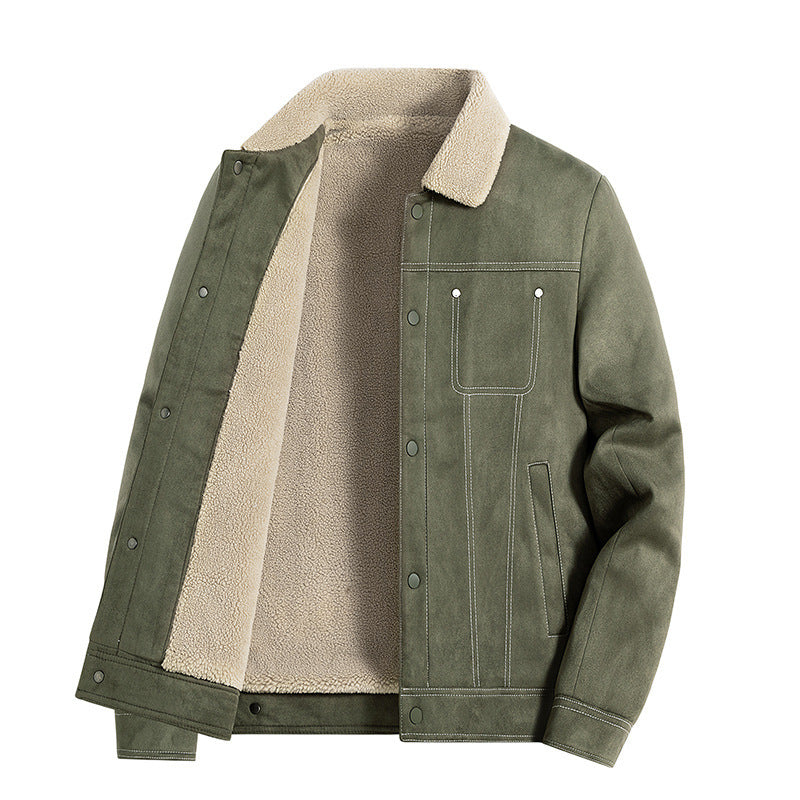 Herren Lässige Lammfelljacke Drune