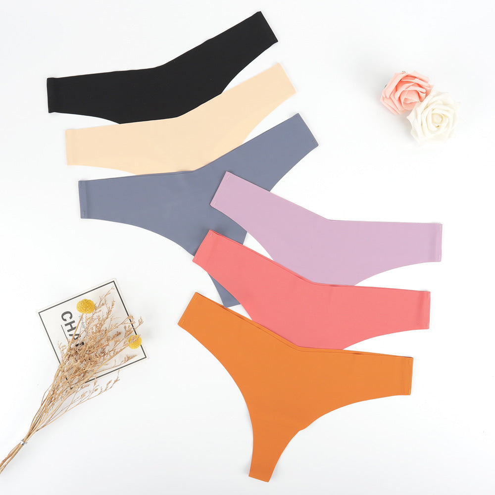 Damen Hochgeschnittener Tanga aus elastischer Mikrofaser mit nahtloser Verarbeitung Drune