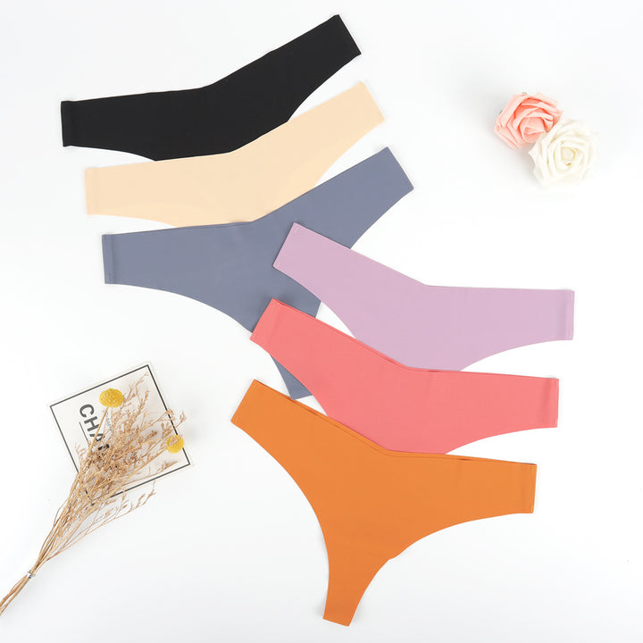 Damen Hochgeschnittener Tanga aus elastischer Mikrofaser mit nahtloser Verarbeitung Drune