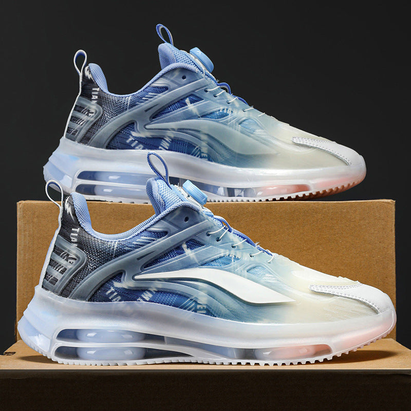 Unisex Transparente TPU-Sneaker mit sichtbarer Luftkammer und gradientem Mesh-Obermaterial Drune