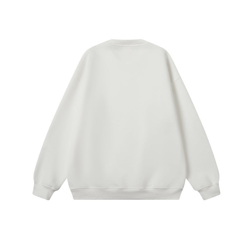 Unisex Oversize-Sweatshirt mit Strickapplikationen und Rundhalsausschnitt Drune