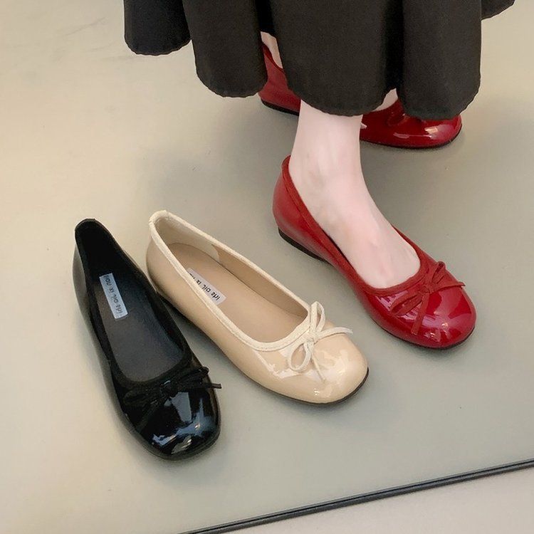Damen Ballerinas mit dekorativer Schleifenapplikation und komfortablem Fußbett Drune