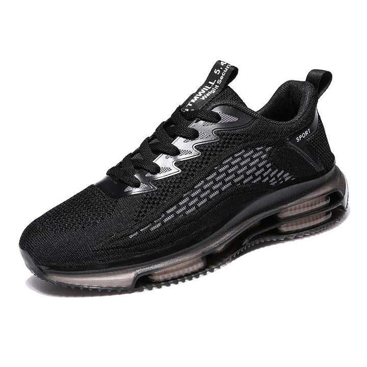 Unisex atmungsaktive Strick-Laufsneaker mit sichtbarer Luftkammer, verstärkter Ferse und rutschfester Profilsohle Drune