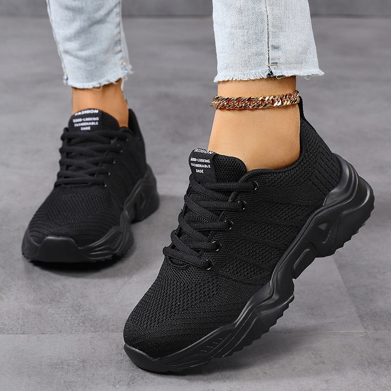 Damen Urbaner Strick-Sneaker mit elastischem Schaft, robuster Profilsohle und gepolstertem Komfortfußbett Drune