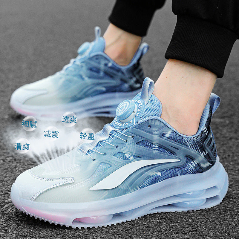 Herren Urbaner Komfort-Sneaker mit sichtbarer Luftkammer, transparentem TPU-Overlay und adaptivem Drehverschluss Drune